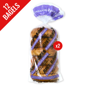 Box Set - 2 Packs of 6 Cinnamon Raisin Bagels
