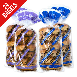 Gift Set - 12 Blueberry and 12 Cinnamon Raisin Bagels