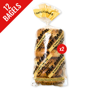 Box Set - 2 Packs of 6 Garlic Bagels