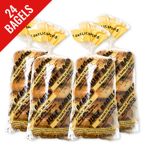 Gift Set - 4 Packs of 6 Garlic Bagels