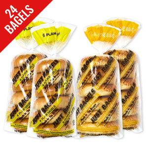 Gift Set - 12 Plain and 12 Asiago Bagels