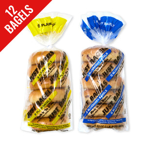 Box Set - 6 Plain and 6 Blueberry Bagels