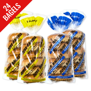 Gift Set - 12 Plain and 12 Blueberry Bagels