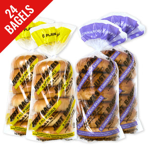 Gift Set - 12 Plain and 12 Cinnamon Raisin Bagels