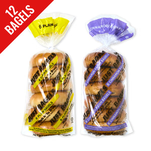 Box Set - 6 Plain and 6 Cinnamon Raisin Bagels