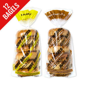 Box Set - 6 Plain and 6 French Toast Bagels