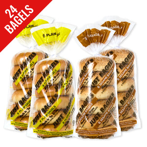 Gift Set - 12 Plain and 12 Sesame Bagels
